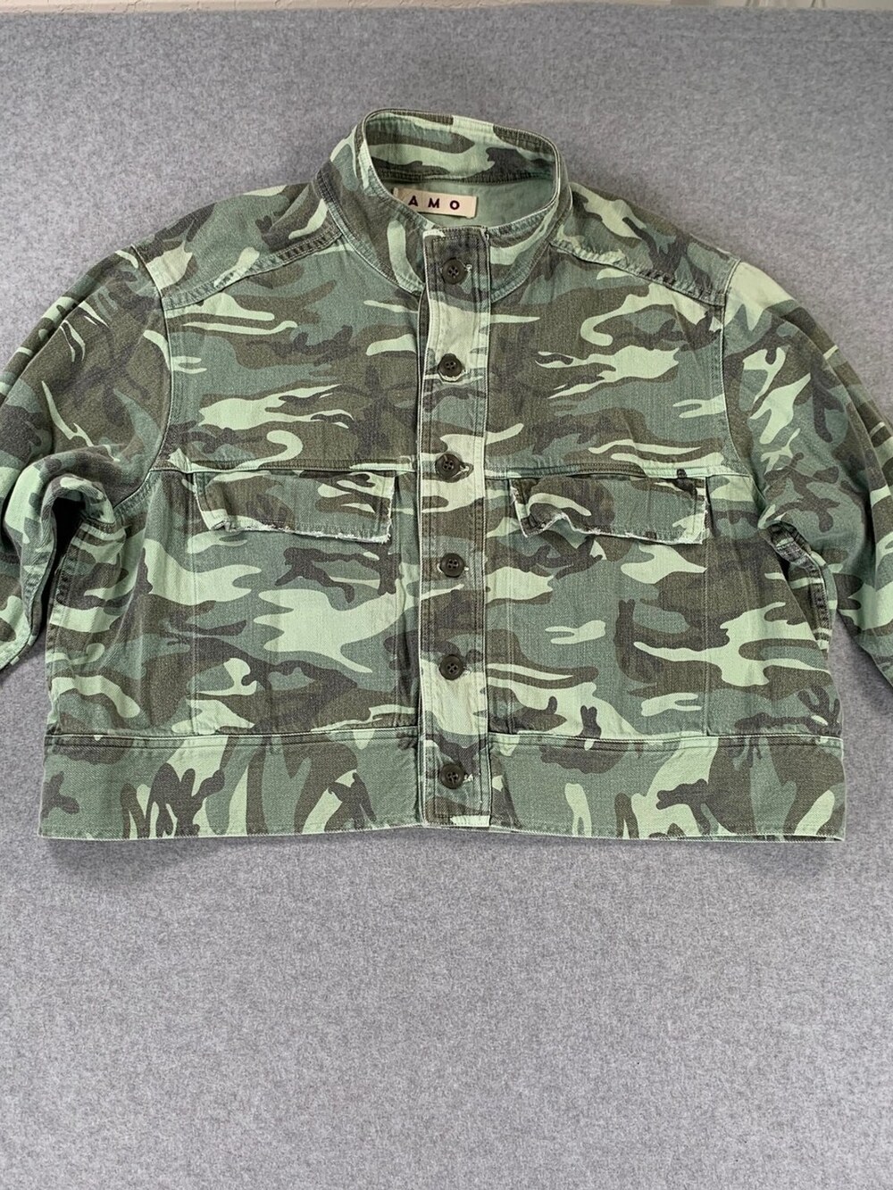 AMO Jacket Cropped Camo Green Women's Size Small